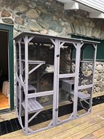 TIANYI – maison de chat en bois d'extérieur, Cage pour chaton avec plateforme et petites maisons coupe-vent