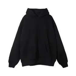 Logo personalizzato 400gsm 500gsm in cotone pesante Oversize in bianco felpa da uomo Casual in pile - Product Image 5