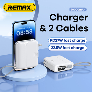 27W+22.5W Mobile Phone Batteries Powerbank <b>Usb</b> C Cable Fast 20000mah RPP-553 Power Bank 20000mah RPP-553 - Product Image 3