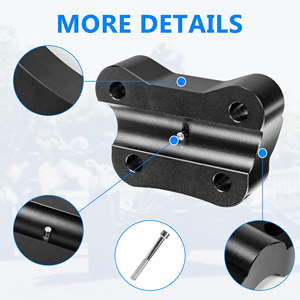 Kit de Rehausseur de Guidon en Aluminium 1 1/4\" <span class=keywords><strong>pour</strong></span> <span class=keywords><strong>Can</strong></span> <span class=keywords><strong>Am</strong></span> <span class=keywords><strong>Spyder</strong></span> F3/F3-L/F3-S/F3-T <span class=keywords><strong>Spyder</strong></span> RT RT-L (2020+) <span class=keywords><strong>Accessoires</strong></span> de Rehausseur de Guidon - Product Image 3