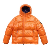 Manteau d'hiver matelassé en Nylon pour hommes, capuche, Design élégant, Logo personnalisé, Double fermeture éclair, coquille brillante, hiver