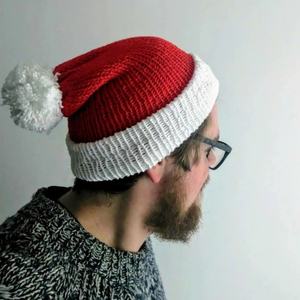 Bonnets de Noël en gros, bonnets tricotés de Noël, bonnets d'hiver chauds, bonnets à <span class=keywords><strong>pompon</strong></span> rayés pour le Nouvel An, rouge, <span class=keywords><strong>blanc</strong></span>, vert pour hommes, femmes et enfants - Product Image 4