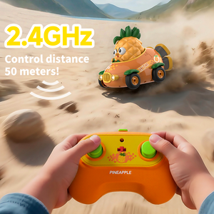 Voiture télécommandée Flytec Y02 en forme d'ananas, 2,4 G, 4 canaux, rotation à 360°, lumière LED, mini véhicule RC de dessin animé pour enfants - Product Image 3