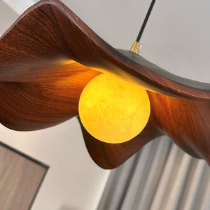 <span class=keywords><strong>Suspension</strong></span> moderne en noyer 40 cm, style nordique, <span class=keywords><strong>pour</strong></span> salle à manger, îlot de <span class=keywords><strong>cuisine</strong></span>, luminaire LED de plafond - Product Image 4