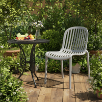Chaises de salle à manger d'extérieur empilables modernes, meubles en plastique résistant aux intempéries pour patio et jardin