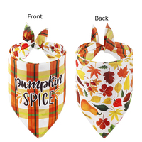 Tanpopo gros personnalisé Double face chien Triangle écharpe Thanksgiving jour Bandana mode Pet vacances Costume accessoires