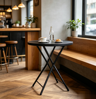 Table basse ronde portable légère à prix de gros, design facile à nettoyer, durable, écologique, table ronde américaine