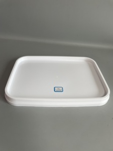 <span class=keywords><strong>Seau</strong></span> en plastique rectangulaire de 10 L de qualité alimentaire avec couvercle et poignée pour les <span class=keywords><strong>granulés</strong></span>, les vis et les écrous - Product Image 6