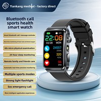Montre connectée avec fonction d'appel, assistant vocal, podomètre, surveillance de la fréquence cardiaque, mesure de la pression artérielle, étanche, écran TFT magnétique