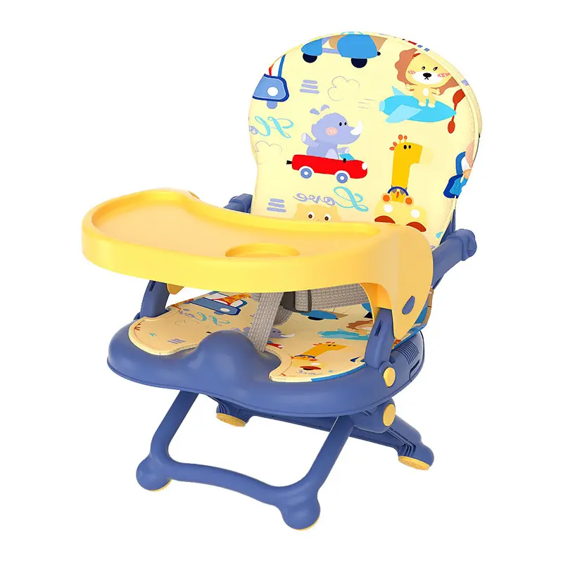 Infant Anti Slip Feeding Baby Toddler Chair Seat Folding Portable Plastic Baby Dinning Chair With Safety Belt