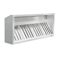Hotte de cuisine professionnelle en acier inoxydable SS304 avec filtre à déflecteur pour hôtels