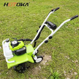 Hotoka 55cc 4 Takt Benzine Power Tiller Tuin Cultivator Landbouw Machine Apparatuur Mini Chinese Helmstok Cultivator Voor Boerderij