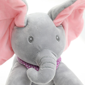 Elefante de Peluche Peek-a-<span class=keywords><strong>boo</strong></span> con Ojos Cubiertos, Eléctrico, Súper Suave, para Aliviar el Estrés, Muñeco Pacificador para Niños, Éxito de Ventas Transfronterizo - Product Image 4