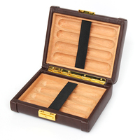 Estuche de Cigarros de Cuero de Alta Calidad con Cierre, Estuche de Cigarros Portátil de Cuero Genuino de Lujo
