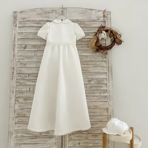 Gaun Komuni Pertama anak perempuan remaja, gaun pesta putih Formal upacara panjang gaun pengiring pengantin anak-anak