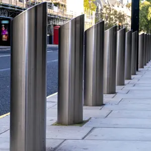 Groothandel Op Maat Gemaakte Parkeerbeveiligingen Na Vaste Barrière Woonhuis Permanent Bevestigd Stalen Bolder