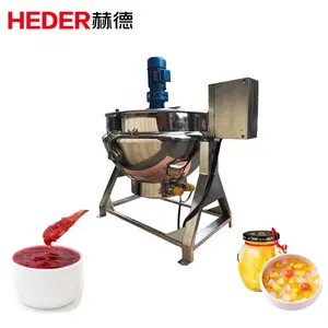 Tillable Candy Jacketed Kettle Cooking Pot With Agitator Sugar Mixer Electric Heating Jacket Kettle