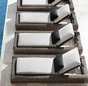 Tumbona moderna para exteriores, tumbona de hotel personalizada para jardín, tumbona tejida de ratán de plástico para exteriores junto a la piscina - Product Image 3