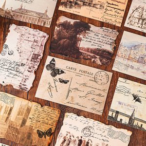 Set di 30 Cartoline Vintage Personalizzate con Stampa Argentata Stile Vecchio Giornale per Scrapbook Decorativo - Product Image 5