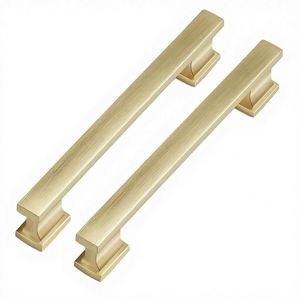 China Manufacturer European Market Best-Selling Zinc Brushed Gold Furniture Handles <b>Knobs</b> for <b>Dresser</b> Bedroom Kitchen Cabinets - Product Image 1
