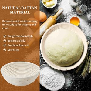 Factory Price Custom Logo Natural Rattan Bread Proofing Basket Set for Branded <b>Baking</b> <b>Equipment</b> Kitchen Supplies - Product Image 4