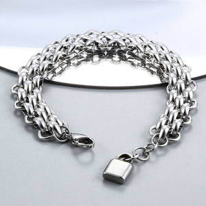 Bracelets en acier inoxydable <span class=keywords><strong>N</strong></span> <span class=keywords><strong>de</strong></span> la collection <span class=keywords><strong>U</strong></span>, bijoux fantaisie en forme <span class=keywords><strong>de</strong></span> cœur et <span class=keywords><strong>de</strong></span> clé, couleur or et argent, prix d'usine, cadeau idéal - Product Image 5
