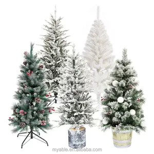 تعزيز جو الكريسماس، تنورة حديثة فاخرة، نجوم صغيرة مضيئة، شجرة عيد الميلاد من السيراميك مع أضواء ليد