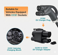 Nouvel adaptateur CCS2 CCS1 250A AC/DC pour recharge rapide de véhicules électriques, connecteur 1000V DC certifié CE, étanche IP54, contrôle de température intégré