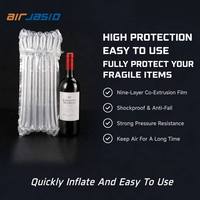 Sac d'Emballage Gonflable en HDPE Transparent pour Bouteille de Vin, Protection des Bords, Sac à Colonnes d'Air Antichoc, Recyclable, Taille Personnalisée
