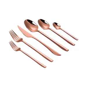 Wholesale 304 stainless steel steak knife, fork and spoon set thick Western tableware dessert spoon set