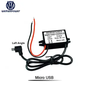 12V bis 5V 3a Links winkel Micro-USB-Wandler DC-Abwärts regler für Auto navigation Fahr schreiber