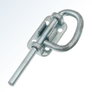 Pestillo de barril de acero galvanizado con resorte, estilo bucle, antirrobo, para puertas de cobertizos exteriores, apartamentos y bodegas. - Product Image 1
