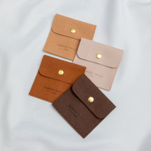 Pochette à bijoux en microfibre, taille 8*8cm, 50 pièces, sacs d'emballage pour bijoux en microfibre - Product Image 6