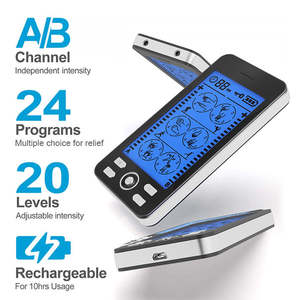 Digitales TENS-EMS-Gerät zur Handtherapie mit Niederfrequenz, Edelstahl, Medizinprodukt der Klasse II, Massage-<span class=keywords><strong>Vibration</strong></span> - Product Image 4