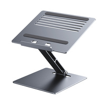 Support d'ordinateur portable pliable multi-angles en alliage d'aluminium portable réglable Oulaike P10 pour Macbook et ordinateurs portables