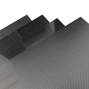 Langlebige und hochwertige 0,5mm 1mm Kohlefaser-Laminat platte Glänzende oder matte Kohlefaser-Bau platte