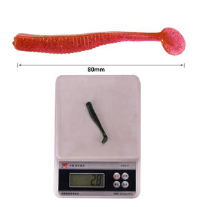 Soft Bait <b>Lure</b> 8Cm Crystal Silicone Tail Bass <b>Fishing</b> Gear Bottom Baits For <b>Lure</b> <b>Fishing</b> - Product Image 2