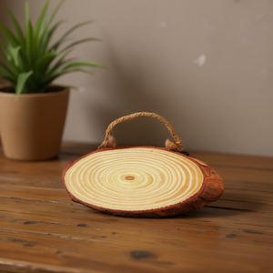 Ilan Natural <b>Wood</b> <b>Slice</b> Decor 20cm With Handle For Home Decoration - Product Image 2