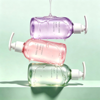 Bouteille pompe en plastique PET écologique de 300 ml et 500 ml, vide, rechargeable, pour shampoing, gel douche, distributeur de cosmétiques