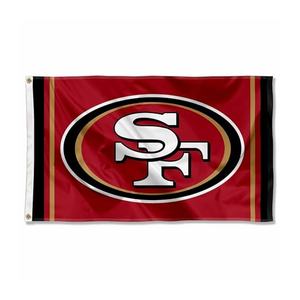 <span class=keywords><strong>San</strong></span> <span class=keywords><strong>Francisco</strong></span> 49ers 3x5ft Custom para NFLteam Banner Bandera de Mascota de poliéster de alta calidad para fiestas de estadio y puerta trasera Digital - Product Image 1