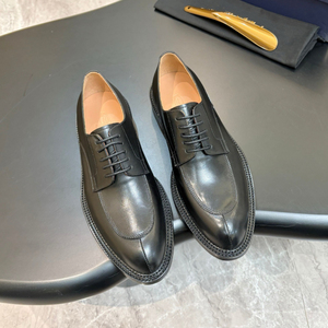 Chaussures habillées formelles pour hommes, style italien, en cuir pleine fleur, fabriquées à la main, à enfiler, type Derby - Product Image 5