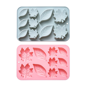 Nouveau gâteau outil 10 trous <span class=keywords><strong>feuille</strong></span> série Fondant Silicone moule bricolage <span class=keywords><strong>automne</strong></span> <span class=keywords><strong>feuille</strong></span> <span class=keywords><strong>d</strong></span>'érable chocolat bonbons Silicone moule - Product Image 4