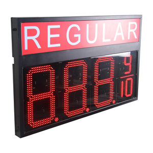 LED Gasoline Price Sign 18 Inch 888910 Waterproof Digital Display LED Screen Gas Station Oil Price Sign Panel with Regular - Product Image 1