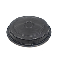 JY-82103HL  Boîte d'emballage en plastique pour sushis, conteneur alimentaire à emporter pour restaurant, boîte ronde à couvercle haut pour gâteaux