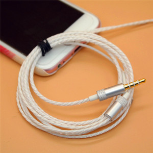 Cable de Auriculares Transparente Trenzado DIY con Micrófono, Cable de Audio de Cobre Libre de Oxígeno para Audiófilos, Conector de 3.5 mm - Product Image 4