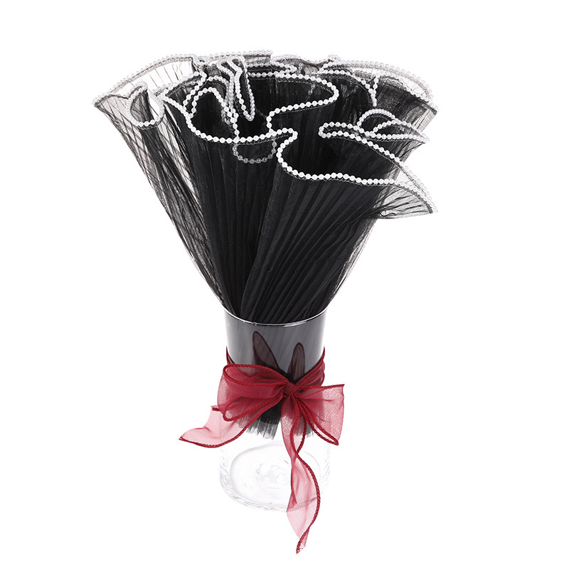 Wavy Single Face Satin Sheer Wired Organza Ribbon for Crafts Floral Bouquets Gift Packaging Ruffled Ribbon