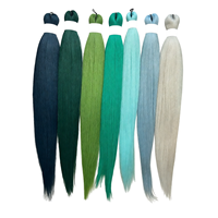 Extensions de cheveux synthétiques pré-étirées 90g, texture afro kinky straight, faciles à tresser, pour tresses et crochets