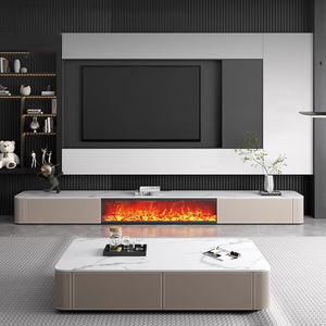 <strong>Electric</strong> <strong>Fire</strong> Place <strong>TV</strong> Console Minimalist Style Wooden Design Living Room <strong>TV</strong> Cabinet High Quality Modern Simple <strong>TV</strong> <strong>Stand</strong> - Product Image 1