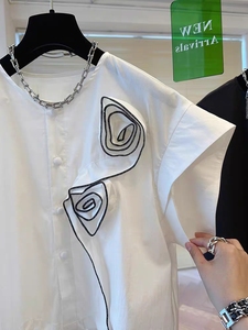 Camicia Bianca da Donna con Maniche a Pipistrello, Nuovo Design alla Moda Estate 2026, Vendita all'Ingrosso - Product Image 5