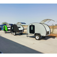 Mini caravane pliante de haute qualité, nouvelle caravane teardrop, petites caravanes de tourisme, mini caravane en bois, caravane teardrop